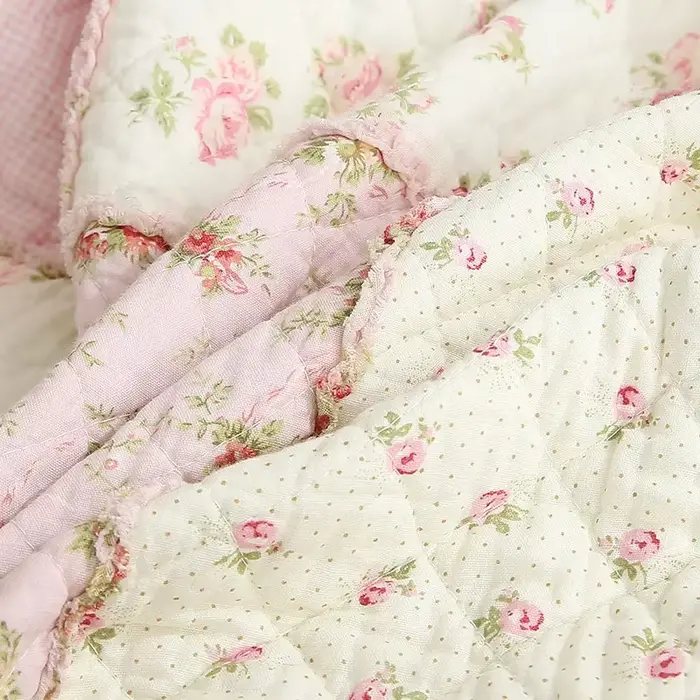 Couverture de couette en coton à fleurs