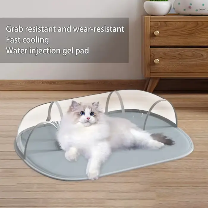 Lit rafraîchissant pour chat avec Tunnel