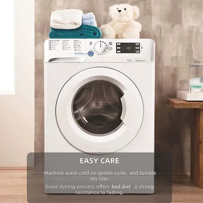 Jupe de lit à volants élastique