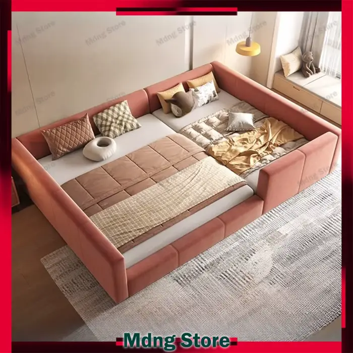 Lit de lecture moderne chambre Unique filles rembourrage Double lit Queen salon tables de nuit Letto Matrimoniale meubles de maison