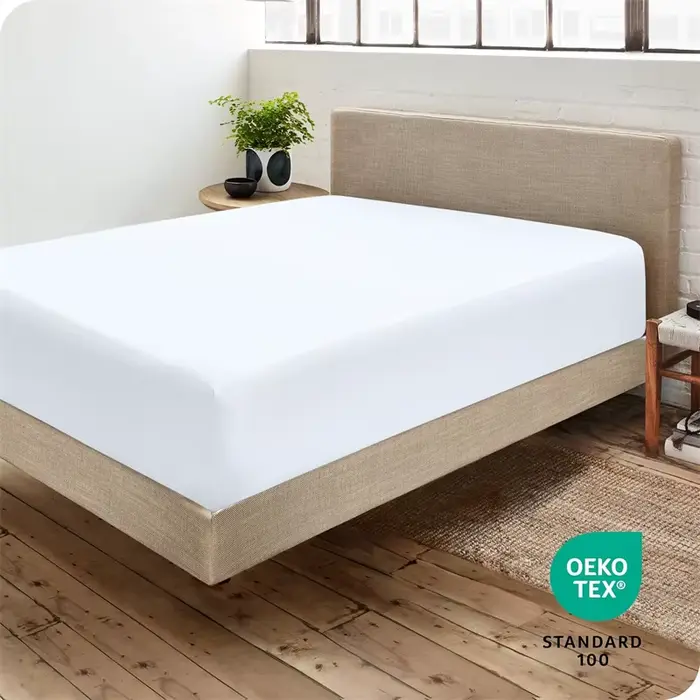 Drap-housse en coton lavé avec bandes élastiques, housse de matelas Ultra douce et Durable, réglable, pour lit Queen et King, 90/160/200cm