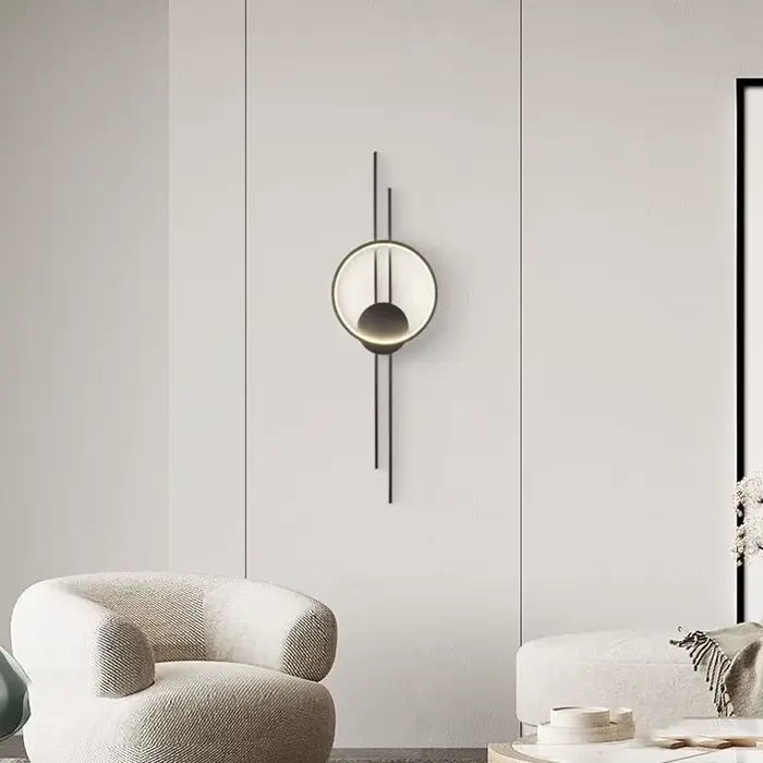Applique murale LED en cuivre avec variateur de température