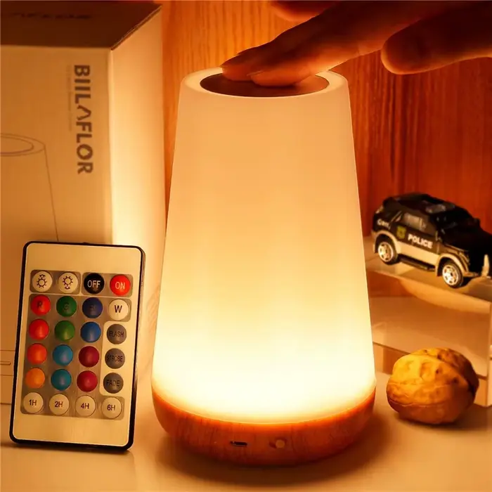 LED 13 couleur changeante veilleuse télécommande tactile USB Rechargeable RGB lampe de nuit lampe à 