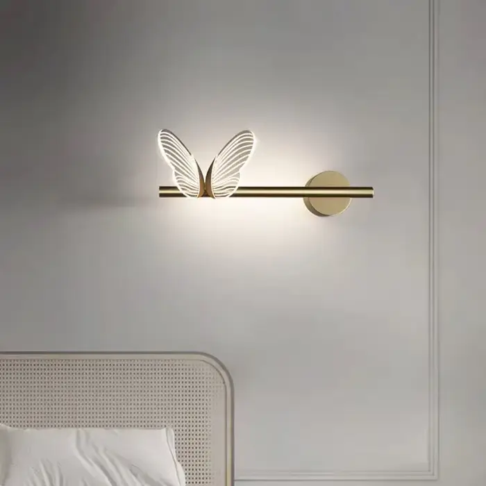 Papillon mur LED lampe éclairage intérieur pour la maison salon décoration chambre LED veilleuses lampes de chevet